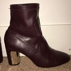 Wine ZARA booties